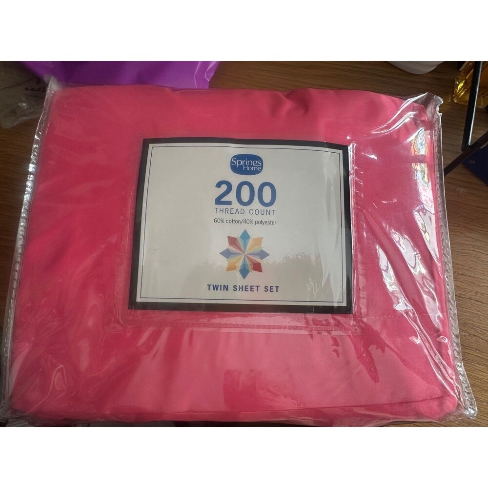 Springs Home Pink Twin Sheet Set NWT